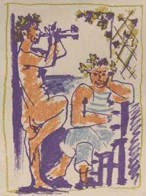 Appraisal: Pablo Picasso Spanish - Faun et Marin Lithograph in colors