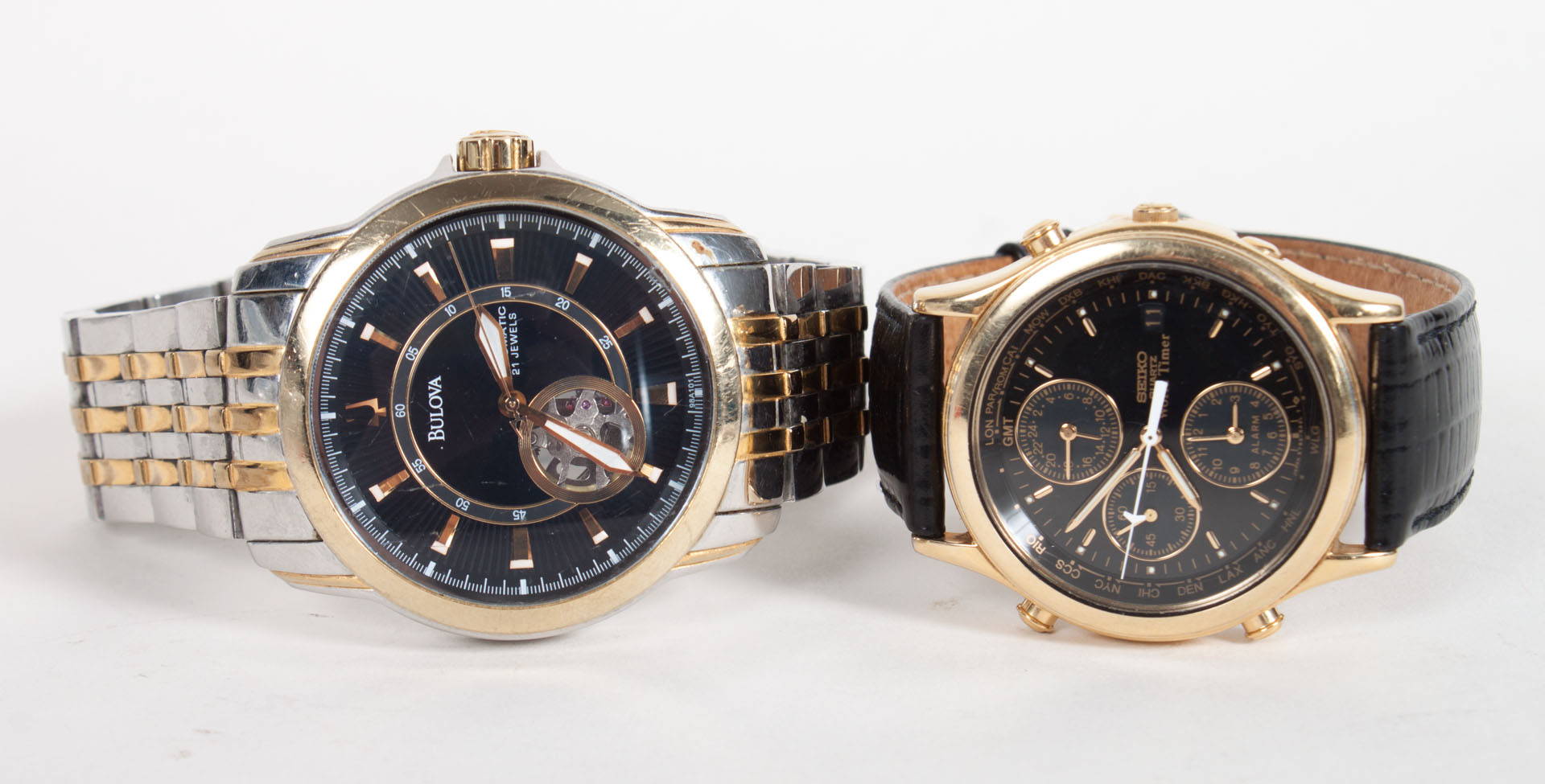 Appraisal: Three gentleman's watches including Bulova Automatic watch Akribos XXIV Automatic