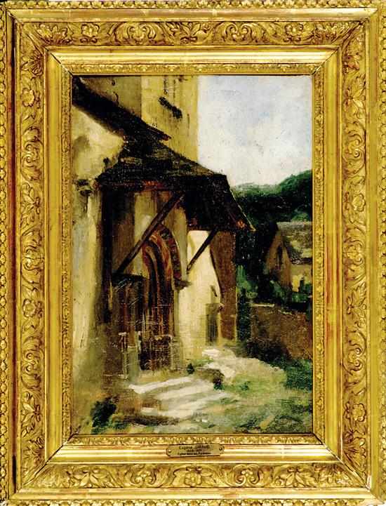 Appraisal: Pierre Francois Eugene Giraud French - EGLISE DANS LES PYRENNES