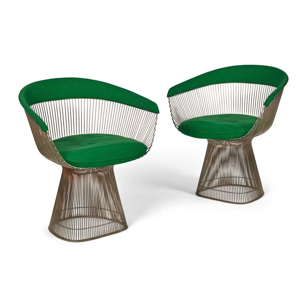 Appraisal: WARREN PLATNER AMERICAN - FOR KNOLL INTERNATIONAL PAIR OF CHAIRS