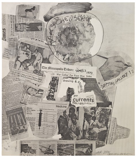 Appraisal: ROBERT RAUSCHENBERG Dayton's Gallery Poster Offset lithograph x mm x