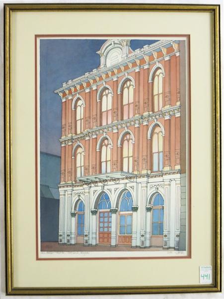 Appraisal: JAMES MACKO HAND COLORED LITHOGRAPH ON PAPER Oregon Washington born