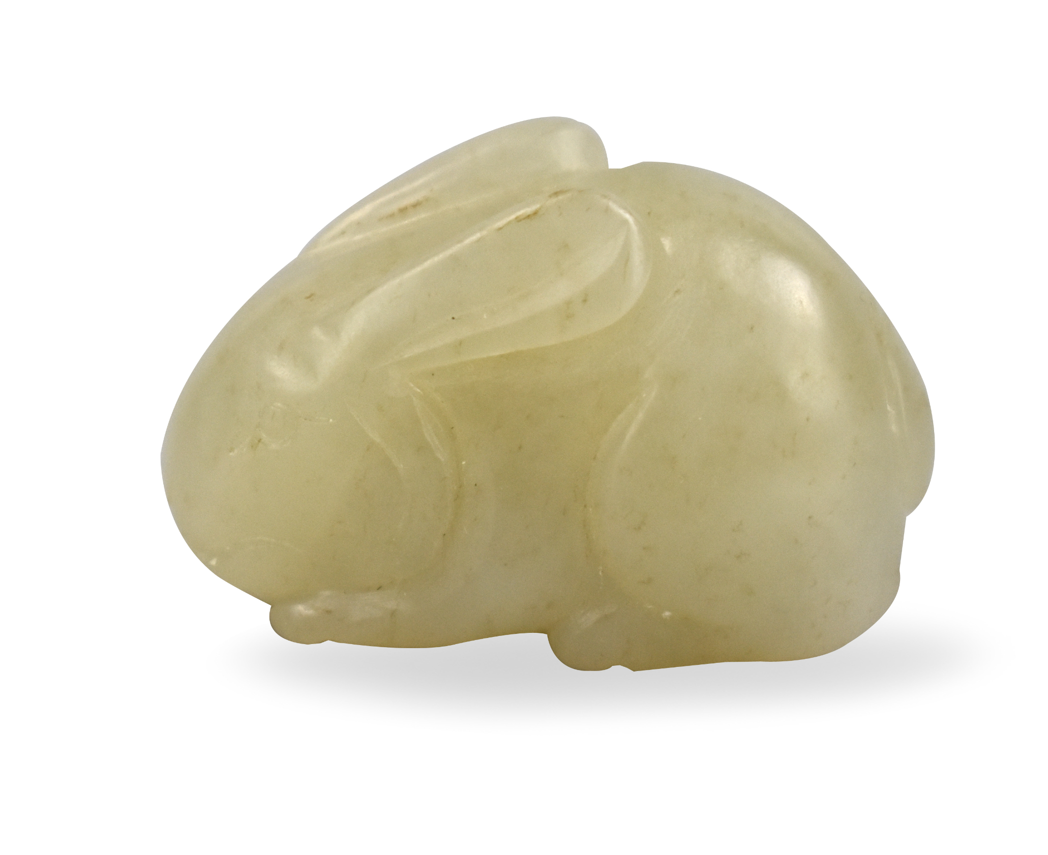 Appraisal: a small but finley carved Chinese jade rabbit figure a