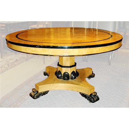 Appraisal: Biedermeier Style Birch Breakfast Table Estimate -