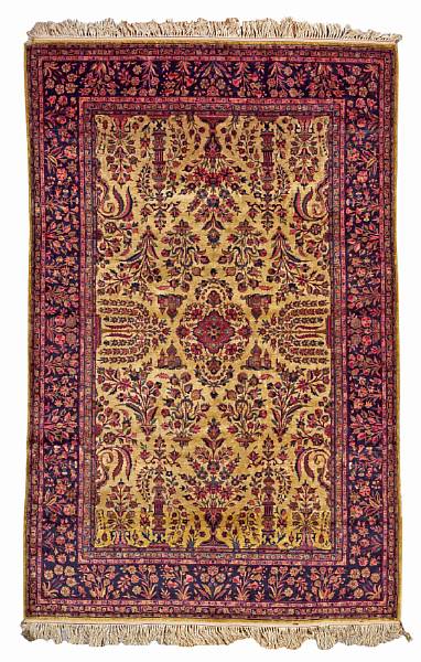 Appraisal: A Silk Kashan rug Central Persia circa size approximately ft