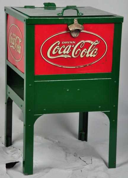 Appraisal: Coca-Cola Glascock Single Case Cooler Circa Repainted interior and exterior