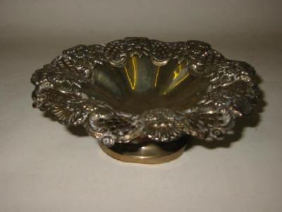 Appraisal: AN EDWARDIAN FRUIT DISH maker W D Birmingham of lobed