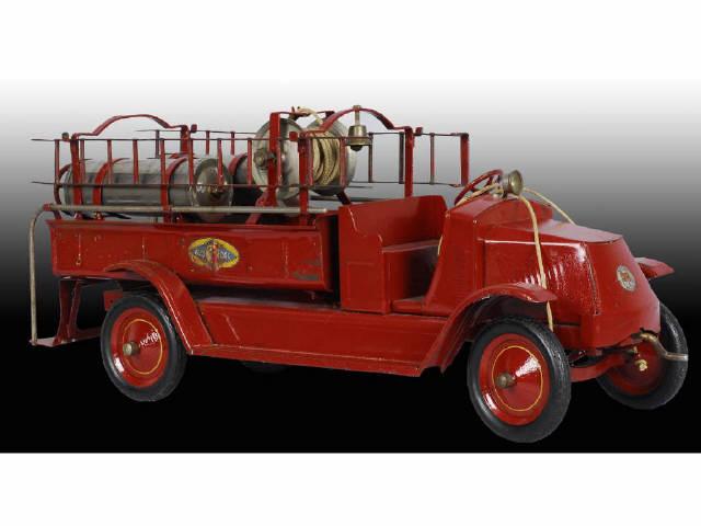 Appraisal: Pressed Steel Toledo Bull Dog Chemical Fire Truck Description Circa