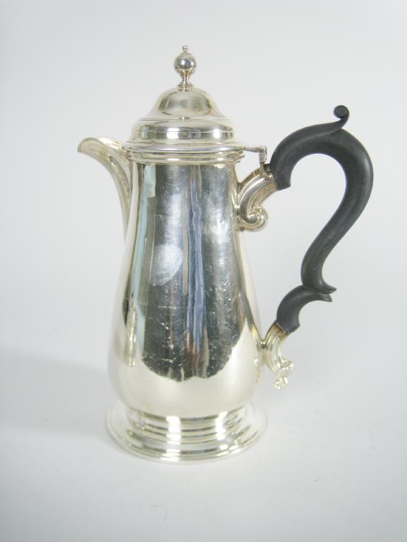 Appraisal: A George V baluster Coffee Pot with ball finial and