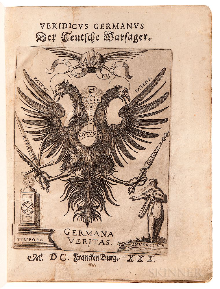 Appraisal: Bilger Johann fl circa Veridicus Germanus der Teutsche Warsager Bilger