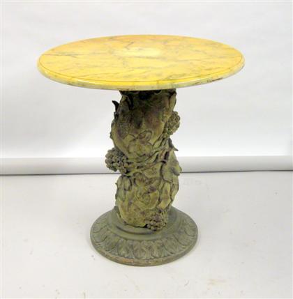 Appraisal: Unusual carved center tableWith a circular simulated marble top above