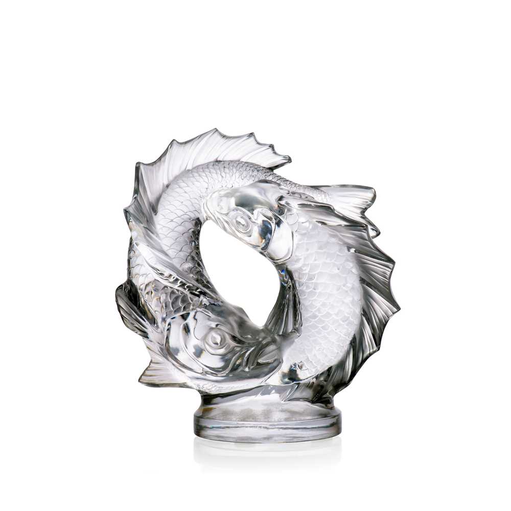 Appraisal: MARC LALIQUE FRENCH - DEUX POISSONS GROUP NO designed clear