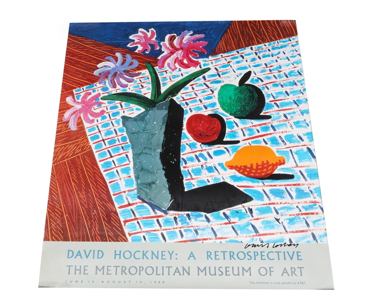 Appraisal: Offset Lithograph David Hockney a Retrospective The Metropolitan Museum of