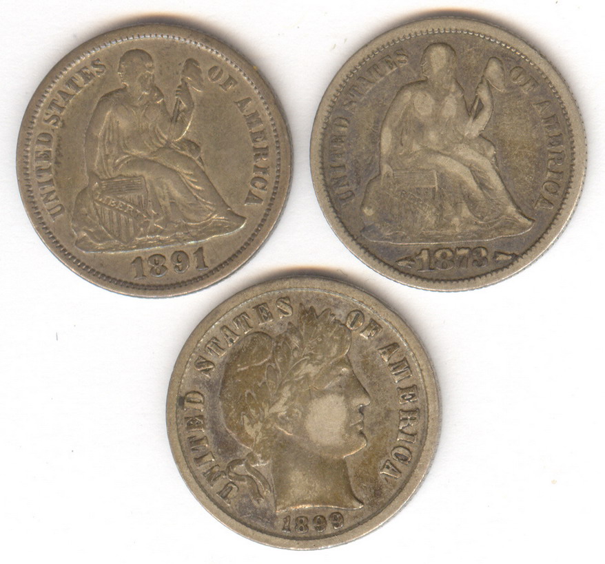 Appraisal: U S SILVER DIMES Estate coins