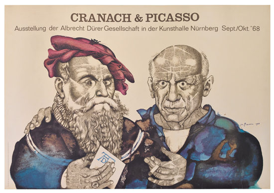 Appraisal: MICHAEL MATHIAS PRECHTL - CRANACH PICASSO x inches x cm