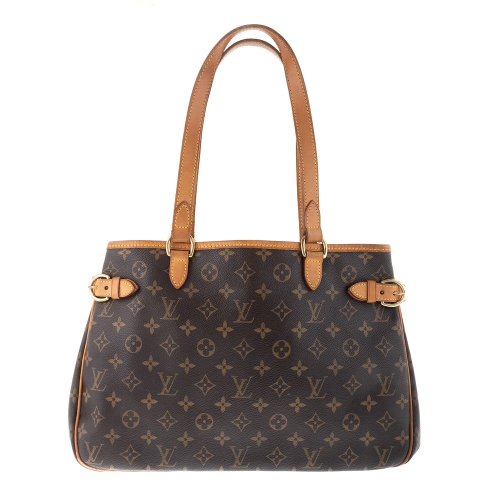 Appraisal: A Louis Vuitton Monogram Batignolles GM A brown and tan