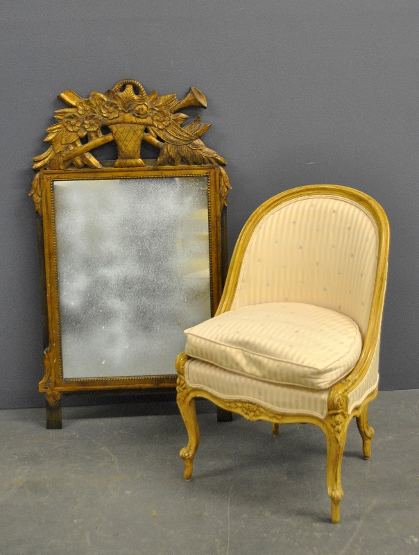 Appraisal: - French style carved mirror h x w and a