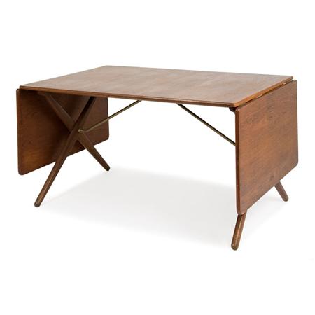 Appraisal: Hans Wegner Danish - Cross-Leg Drop-Leaf Dining Table model no