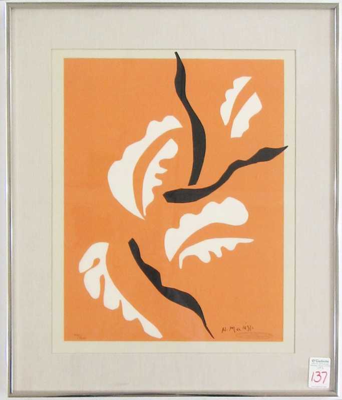 Appraisal: HENRI MATISSE LIMITED EDITION SERIGRAPH titled Danseuse Acrobatique edition and