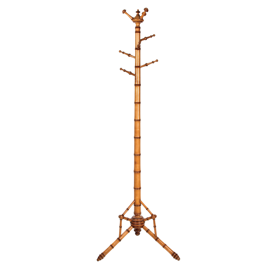 Appraisal: American Aesthetic Movement Faux Bamboo Maple Hat Stand Attributed to