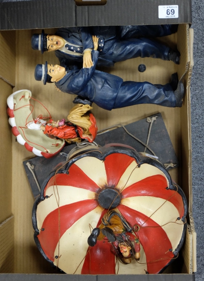 Appraisal: A collection of novelty items to include parachuting clowns and