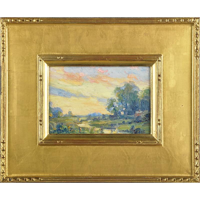 Appraisal: ALBERT VAN NESSE GREENE American - Oil on canvas miniature