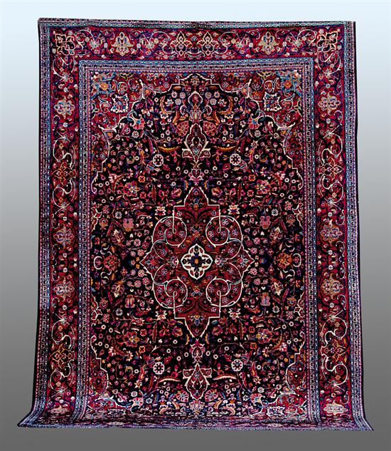 Appraisal: Persian Kashan carpet ' x '