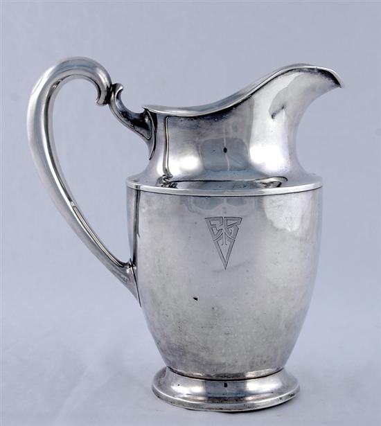 Appraisal: Wallace sterling beverage pitcher Classical form with C-scroll handle marked