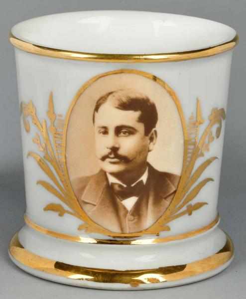 Appraisal: Man's Photographic Shaving Mug Description No gilt name No cracks