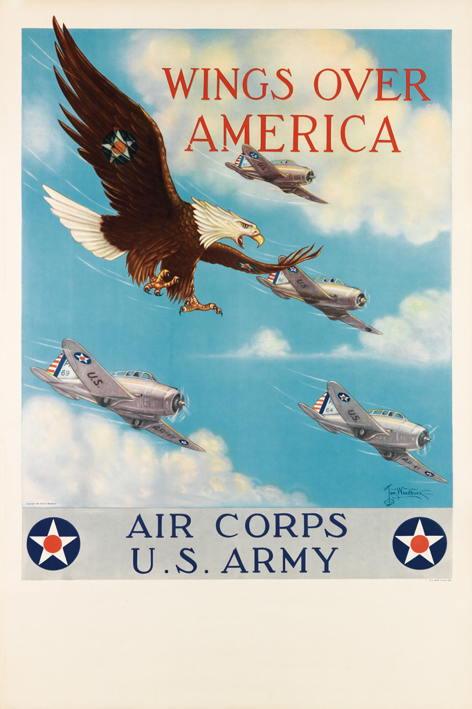 Appraisal: TOM B WOODBURN - WINGS OVER AMERICA x inches x