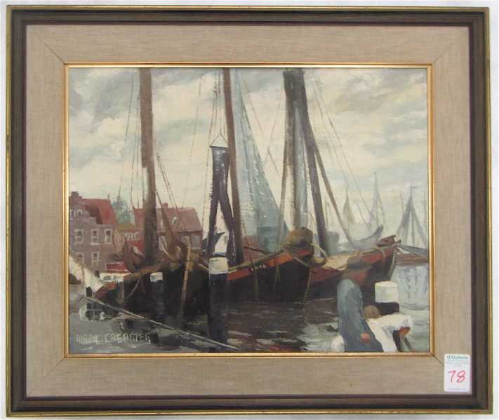 Appraisal: MARY CREAMER OIL ON CANVAS California New Mexico born Harbor