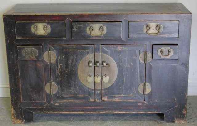 Appraisal: Asian Style Door and Drawer Cabinet From a Stamford CT