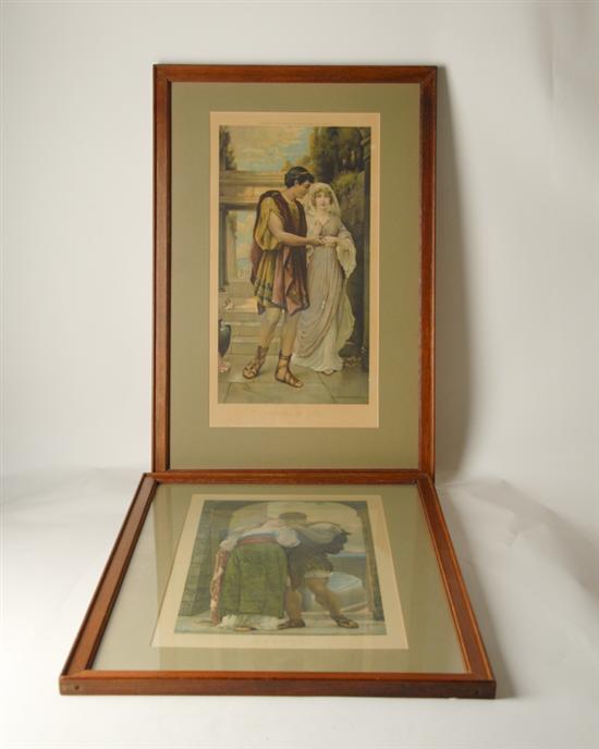 Appraisal: Whispers of Love and Wedded Pair of Victorian Prints Identically