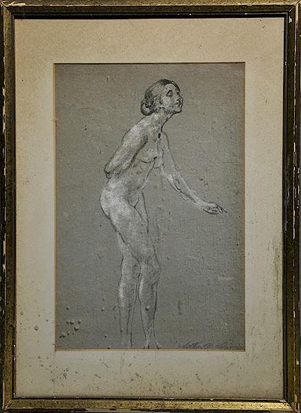 Appraisal: Arthur B Davies Pastel Pastel nude female study signed Arthur