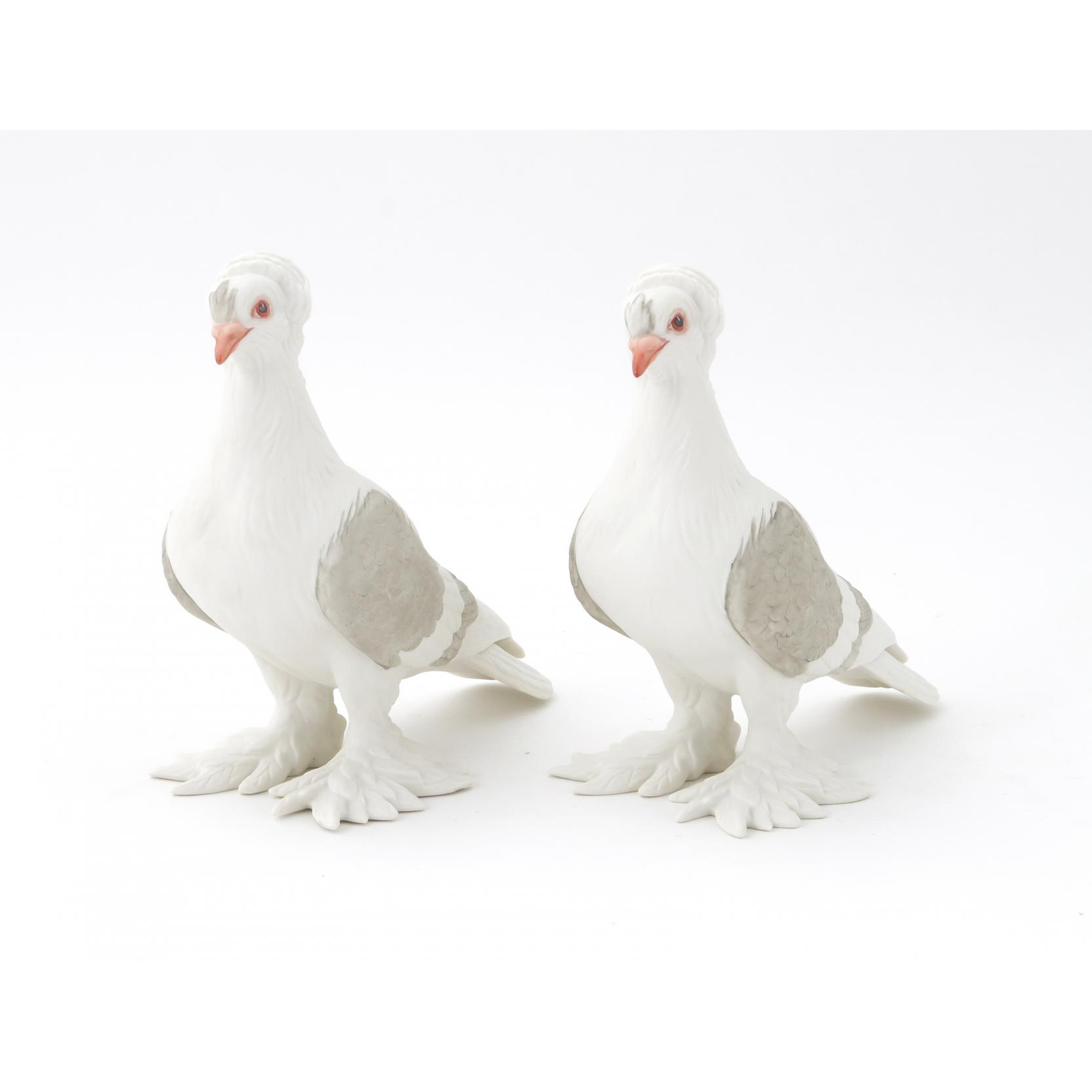 Appraisal: Boehm Porcelain Tumbler Pigeon Pair marked on the bottom an