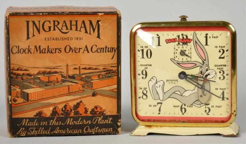 Appraisal: Ingraham Bugs Bunny Alarm Clock Clock marked Warner Bros Cartoons