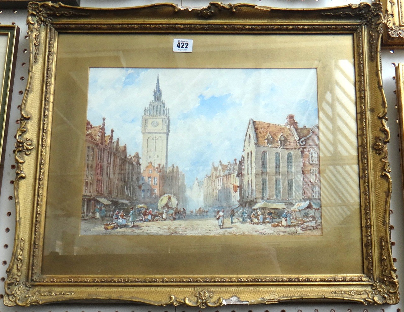 Appraisal: Pierre le Boueff fl - Continental street scene possibly Ghent