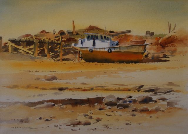 Appraisal: Allan Waite born Pearling Lugger Broome watercolour signed 'ALLAN WAITE'