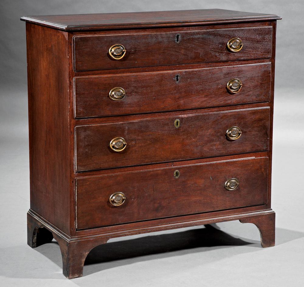 Appraisal: Diminutive American Federal Mahogany Chest-of-Drawers late th early th c