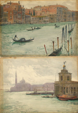 Appraisal: J Forsyth British early th century- Grand Canal by Hotel