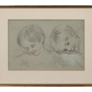 Appraisal: Margaret Sarah Carpenter British - Portrait of Two Children chalk