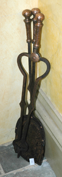 Appraisal: A COLLECTION OF ART NOUVEAU WROUGHT IRON AND BEATEN COPPER