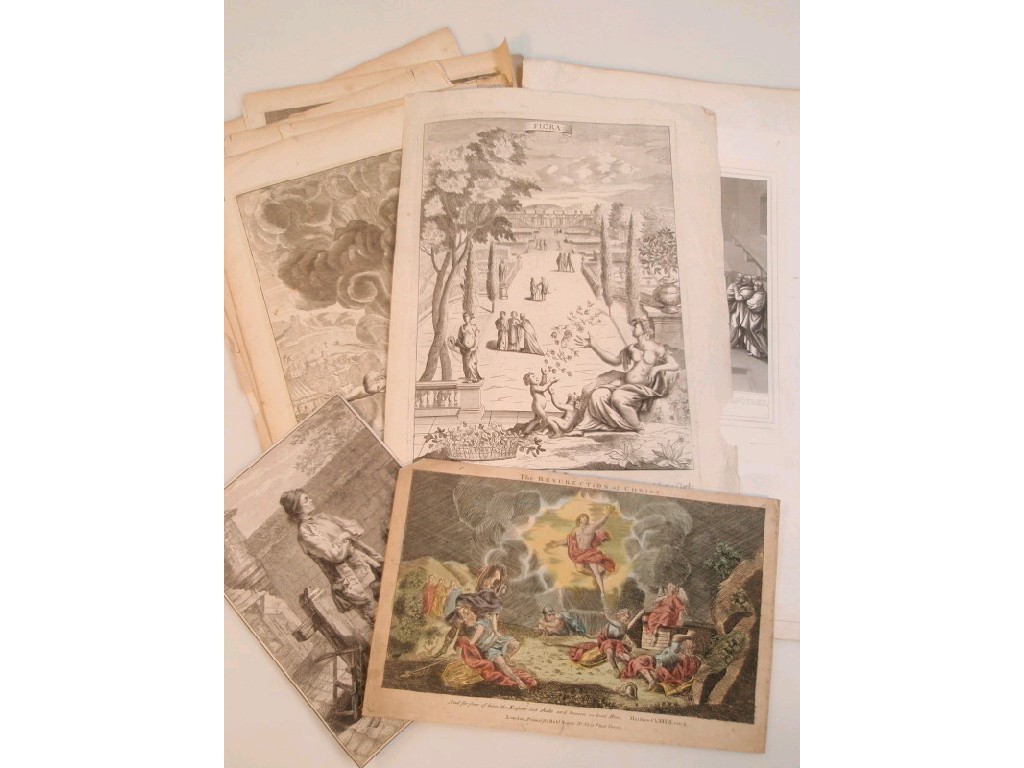 Appraisal: A collection of religious antiquarian engravings all unframed