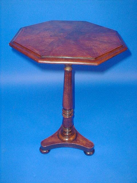 Appraisal: A William IV simulated rosewood wine table with trefoil baluster