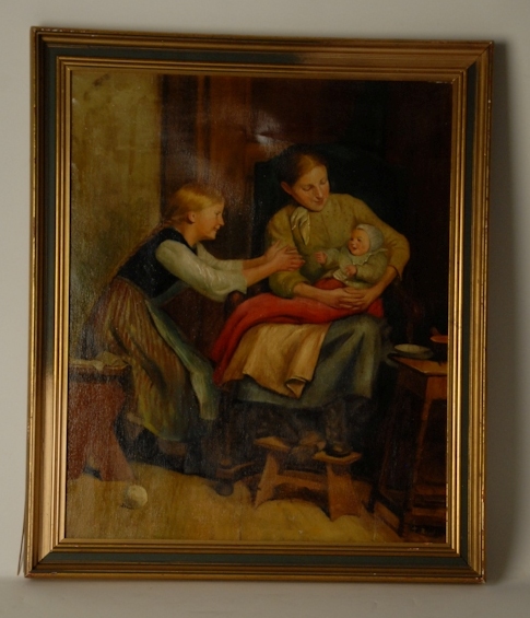 Appraisal: T Reed th C England A Mother's Love an oil