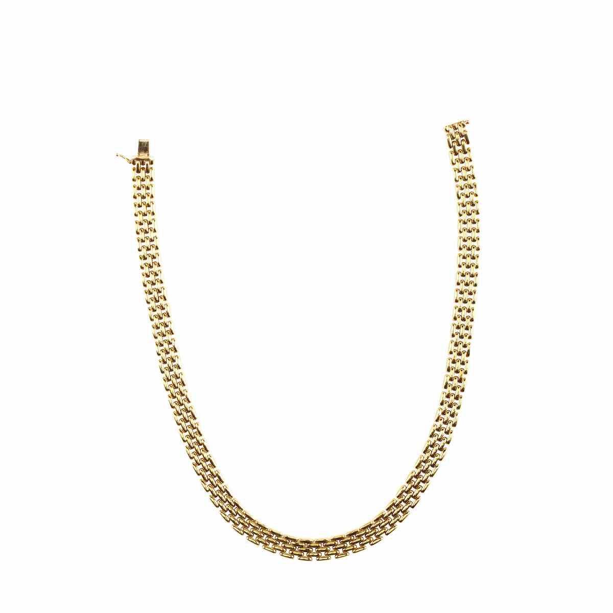 Appraisal: k Yellow Gold Grain De Riz Necklace Length cm Length