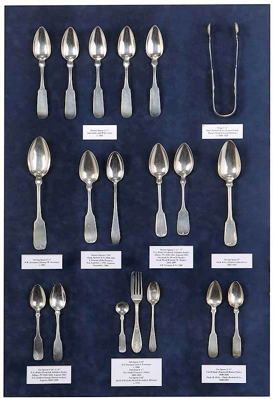 Appraisal: Eighteen Pieces Augusta Coin Silver Flatware th century including five