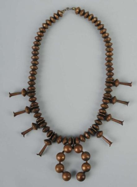 Appraisal: Native American Indian Squash Blossom Necklace Description Made out of