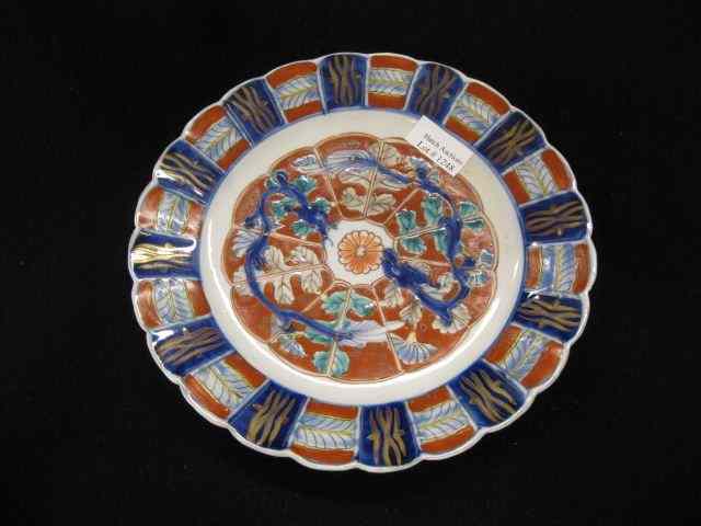 Appraisal: Japanese Imari Porcelain Plate dragons floral '' excellent