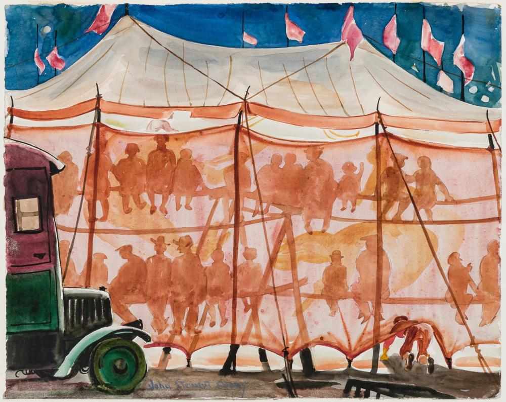 Appraisal: JOHN STEUART CURRY American - Under the Circus Tent watercolor